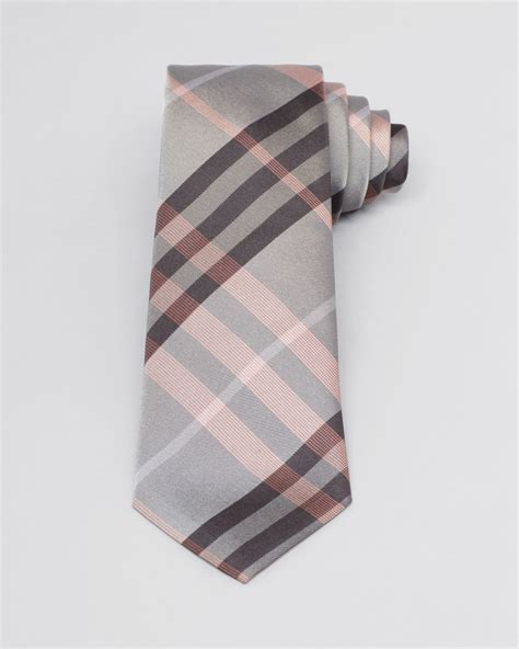 Burberry Stripe Check Skinny Tie 